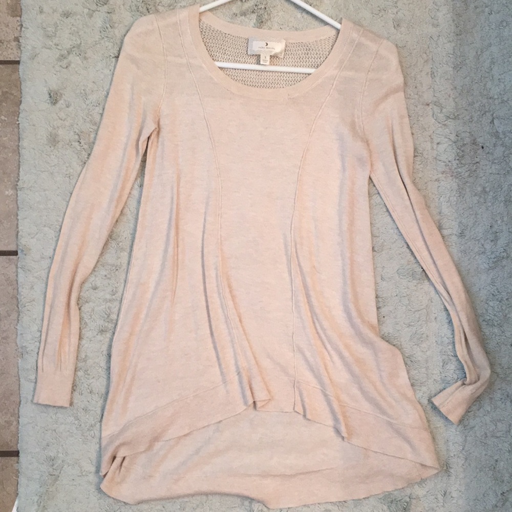 High-Low Oatmeal Sweater